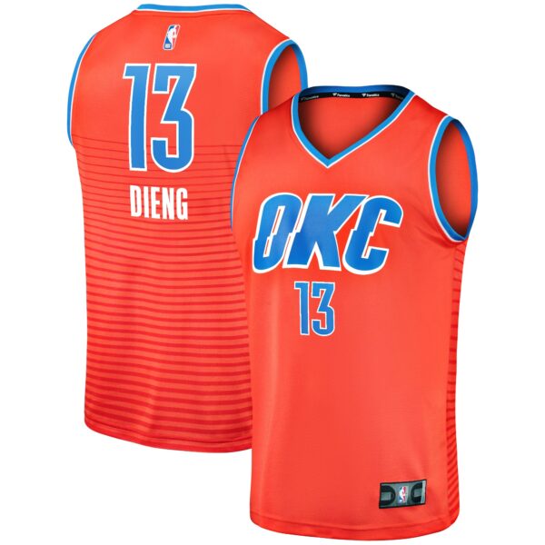 Ousmane Dieng Oklahoma City Thunder Fanatics Fast Break Replica Player Jersey - Statement Edition - Orange