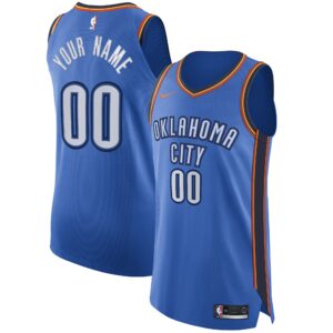 Oklahoma City Thunder  Authentic Custom Jersey Blue - Icon Edition