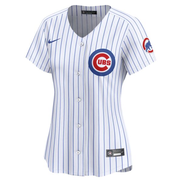 Chicago Cubs  Women's Home Limited Custom Jersey - White