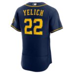 Christian Yelich Milwaukee Brewers  Alternate Authentic Player Jersey - Navy