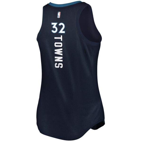 Karl-Anthony Towns Minnesota Timberwolves Fanatics Women's Fast Break Tank Jersey - Icon Edition - Navy