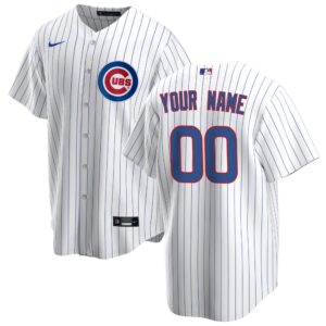 Chicago Cubs  Home Replica Custom Jersey - White