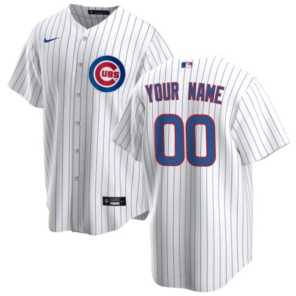 Chicago Cubs  Home Replica Custom Jersey - White