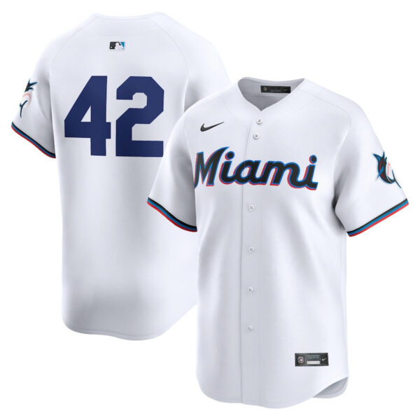 Miami Marlins 2024 Jackie Robinson Day Home Men Limited Jersey - White