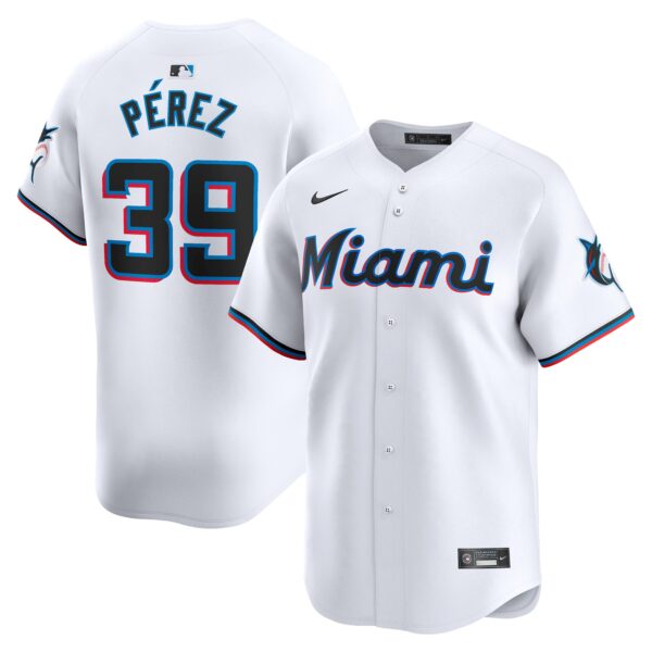 Eury Pu00c3u00a9rez Miami Marlins  Home Limited Player Jerseyu00c2u00a0u00e2u20acu201c White