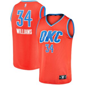 Kenrich Williams Oklahoma City Thunder Fanatics Youth Fast Break Replica Player Jersey - Statement Edition - Orange