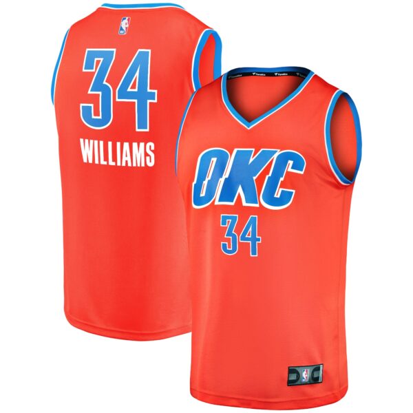 Kenrich Williams Oklahoma City Thunder Fanatics Youth Fast Break Replica Player Jersey - Statement Edition - Orange