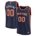 New York Knicks Fanatics Youth Fast Break Replica Custom Jersey - Statement Edition - Navy