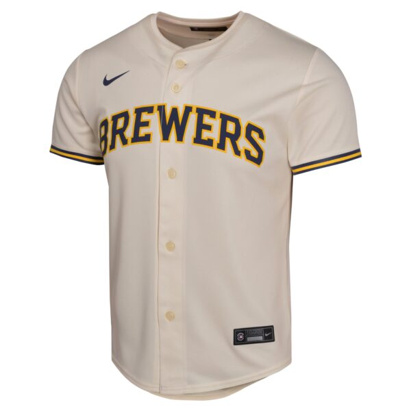 Christian Yelich Milwaukee Brewers  Youth Home Game Player Jersey - Cream