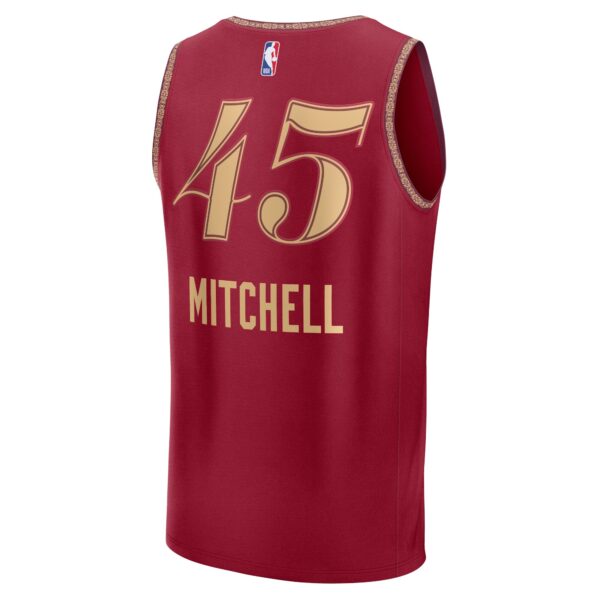 Donovan Mitchell Cleveland Cavaliers Fanatics Fast Break Jersey - Wine - City Edition
