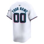 Miami Marlins  Youth Home Limited Custom Jersey - White