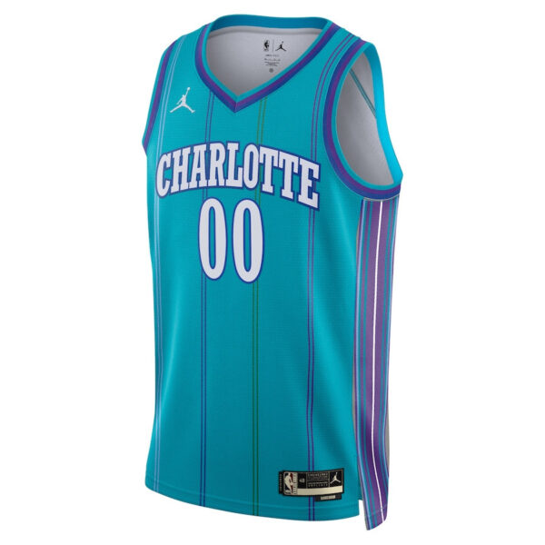 Charlotte Hornets Hardwood Classic Edition Swingman Custom Jersey - Teal