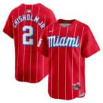 Jazz Chisholm Jr. Miami Marlins  City Connect Limited Player Jersey - Red