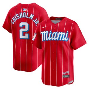 Jazz Chisholm Jr. Miami Marlins  City Connect Limited Player Jersey - Red