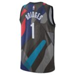 Mikal Bridges Brooklyn Nets  Unisex 2023/24 Swingman Jersey - Black - City Edition