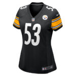 Kyron Johnson 53 Pittsburgh Steelers Game Women Jersey - Black