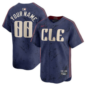 Cleveland Guardians 2024 City Connect Limited Men Custom Jersey - Navy