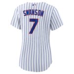 Dansby Swanson Chicago Cubs  Women's Home Replica Player Jersey - White/Royal