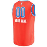 Oklahoma City Thunder Fanatics Youth  Fast Break Replica Custom Jersey - Orange - Statement Edition