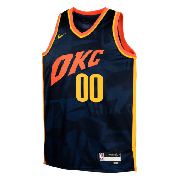 Oklahoma City Thunder 2023/24 City Edition Swingman Custom YOUTH Jersey - Navy
