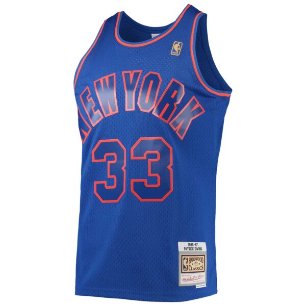 Patrick Ewing New York Knicks Mitchell & Ness 1996/97 Hardwood Classics Swingman Jersey - Blue