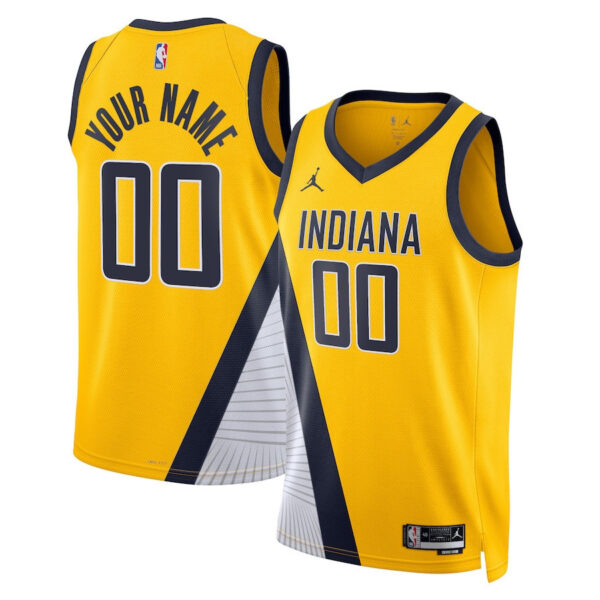 Indiana Pacers 2023/24 Statement Swingman Custom Men Jersey - Gold