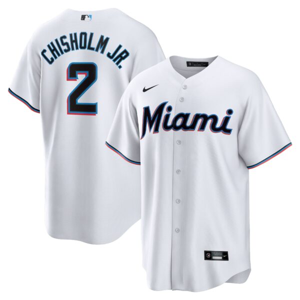 Jazz Chisholm Jr. Miami Marlins  Home Replica Player Jersey - White