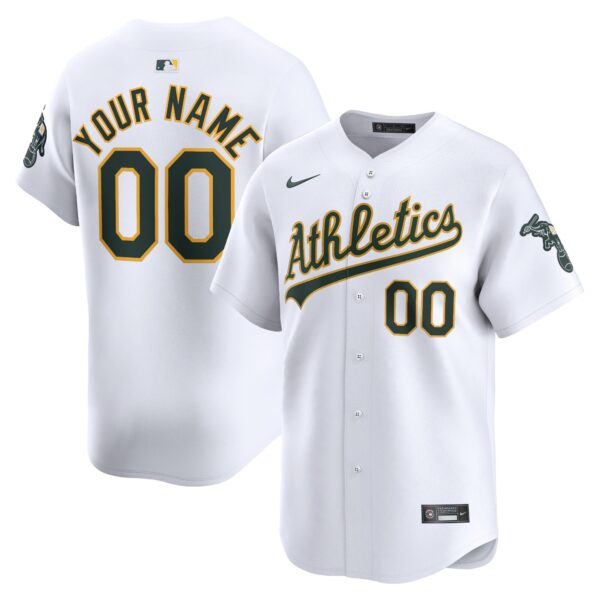 Oakland Athletics  Youth Home Limited Custom Jersey - White