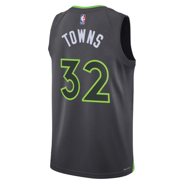 Karl-Anthony Towns 32 Minnesota Timberwolves Unisex Swingman Jersey - Statement Edition - Gray