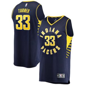 Myles Turner Indiana Pacers Fanatics Fast Break Replica Jersey Navy - Icon Edition