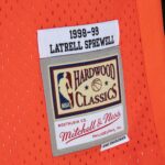 Latrell Sprewell New York Knicks Mitchell & Ness 1998/99 Hardwood Classics Fadeaway Swingman Player Jersey - Orange/Black