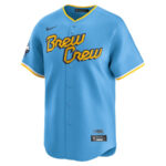 Brandon Woodruff 53 Milwaukee Brewers City Connect Limited Men Jersey - Powder Blue
