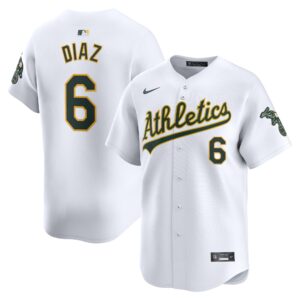 Jordan Diaz Oakland Athletics  Home Limited Player Jersey - White