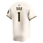 Milwaukee Brewers  #1 Dad Home Limited Jersey - Cream