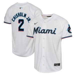 Jazz Chisholm Miami Marlins  Youth Home Limited Player Jersey - White