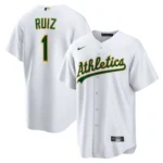 Esteury Ruiz 1 Oakland Athletics Home Men Jersey - White