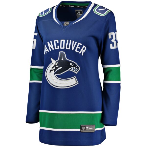 Thatcher Demko Vancouver Canucks Fanatics Women's Home Breakaway Player Jersey - Blue