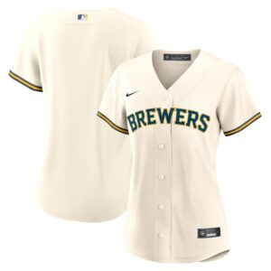 Milwaukee Brewers  Women's Home Replica Team Jersey - Cream