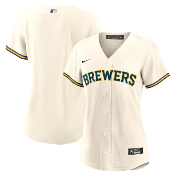 Milwaukee Brewers  Women's Home Replica Team Jersey - Cream