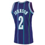 Larry Johnson Charlotte Hornets Mitchell & Ness 1994/95 Hardwood Classics Swingman Jersey - Purple