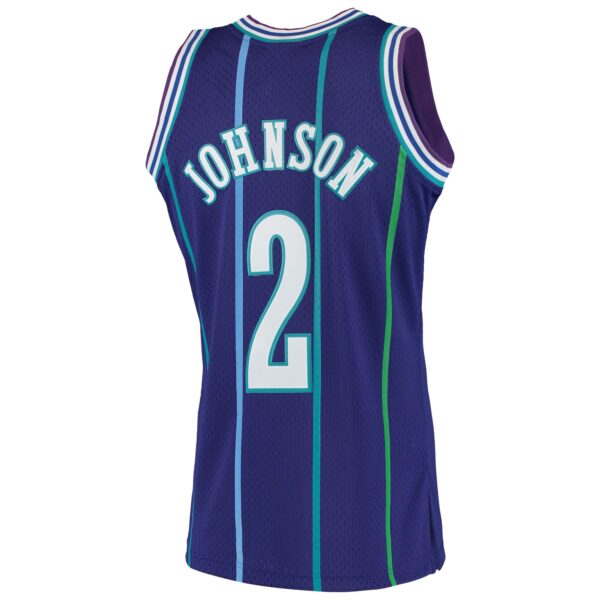 Larry Johnson Charlotte Hornets Mitchell & Ness 1994/95 Hardwood Classics Swingman Jersey - Purple
