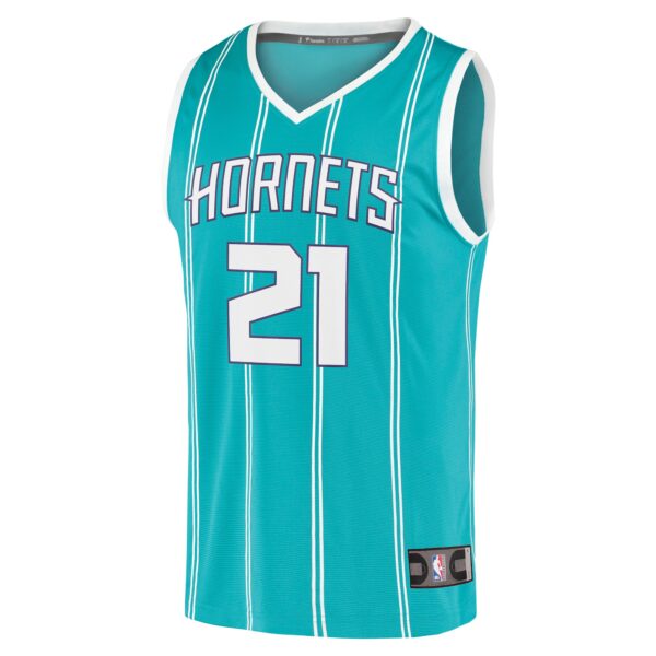 JT Thor Charlotte Hornets Fanatics Youth 2021/22 Fast Break Replica Jersey - Icon Edition - Teal
