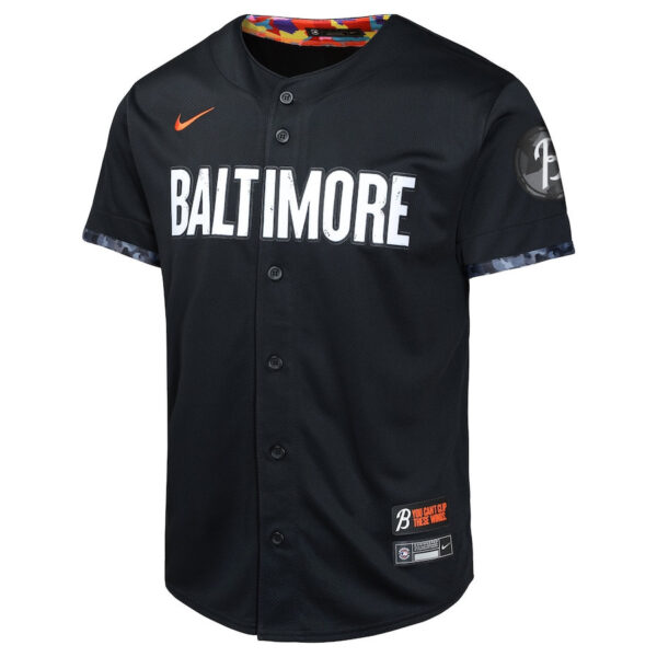 Adley Rutschman 35 Baltimore Orioles City Connect Limited YOUTH Jersey - Black