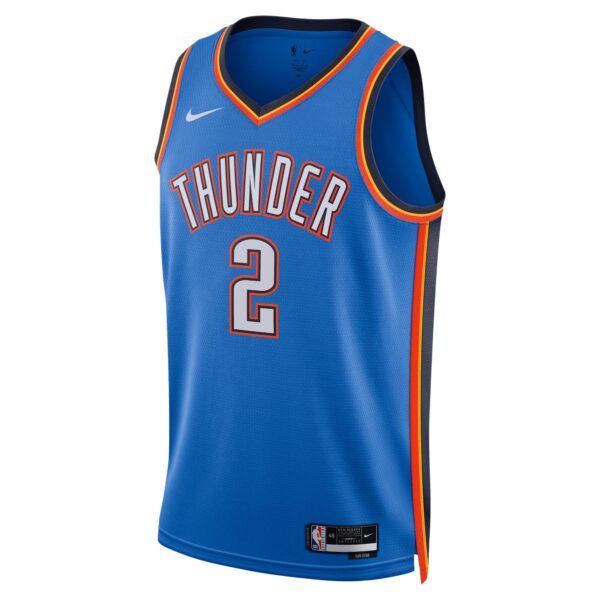 Shai Gilgeous-Alexander Oklahoma City Thunder  Unisex Badge Swingman Replica Jersey - Icon Edition - Blue