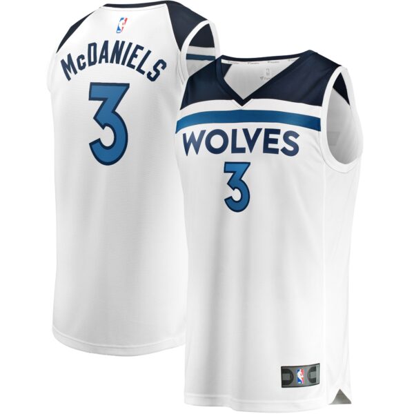 Jaden McDaniels Minnesota Timberwolves Fanatics Fast Break Replica Player Jersey - Association Edition - White