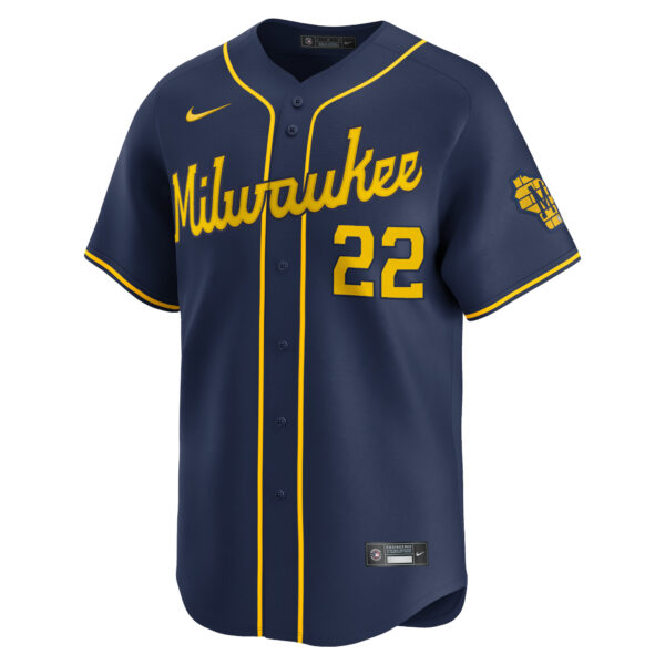 Christian Yelich Milwaukee Brewers  Alternate Limited Player Jerseyu00c2u00a0u00e2u20acu201c Navy