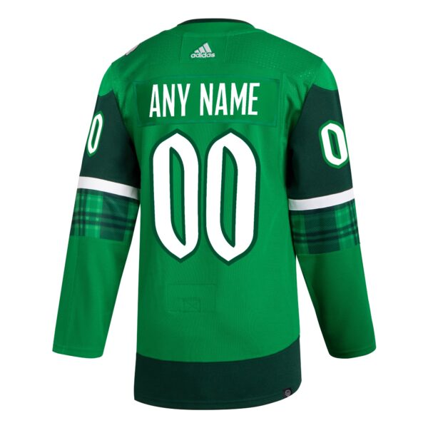 Vancouver Canucks adidas St. Patrick's Day Authentic Custom Jersey - Kelly Green