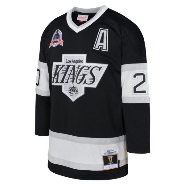 Luc Robitaille Los Angeles Kings Mitchell & Ness Youth 1992 Blue Line Player Jersey - Black
