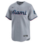 Jazz Chisholm Jr. 2 Miami Marlins Road Limited Men Jersey - Gray