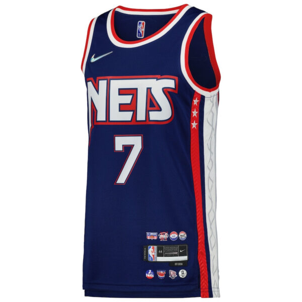 Kevin Durant 7 Brooklyn Nets Swingman Men Jersey - City Edition - Blue